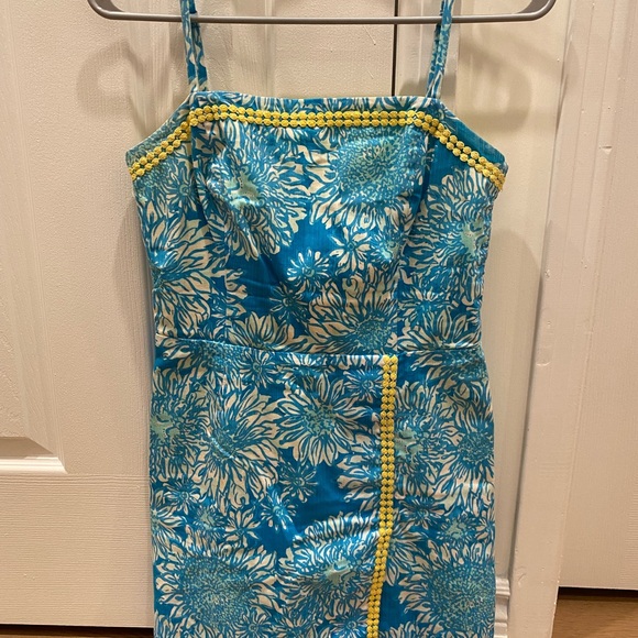 Lilly Pulitzer Blue and White Floral Mini Skort Dress, Size 2 - Picture 3 of 15